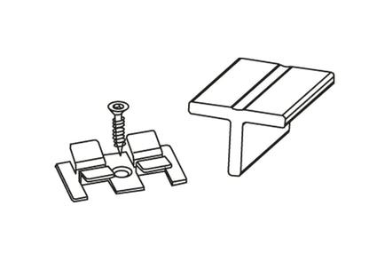 NATURinFORM WPC Montageklammerset V2A Edelstahl, 100 Klammern und Schrauben 4,2x20mm schwarz,mit Bit u. Verlegehilfe