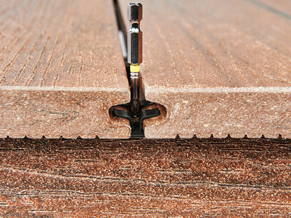 NATURinFORM WPC Montageklammerset V2A Edelstahl, 100 Klammern und Schrauben 4,2x20mm schwarz,mit Bit u. Verlegehilfe
