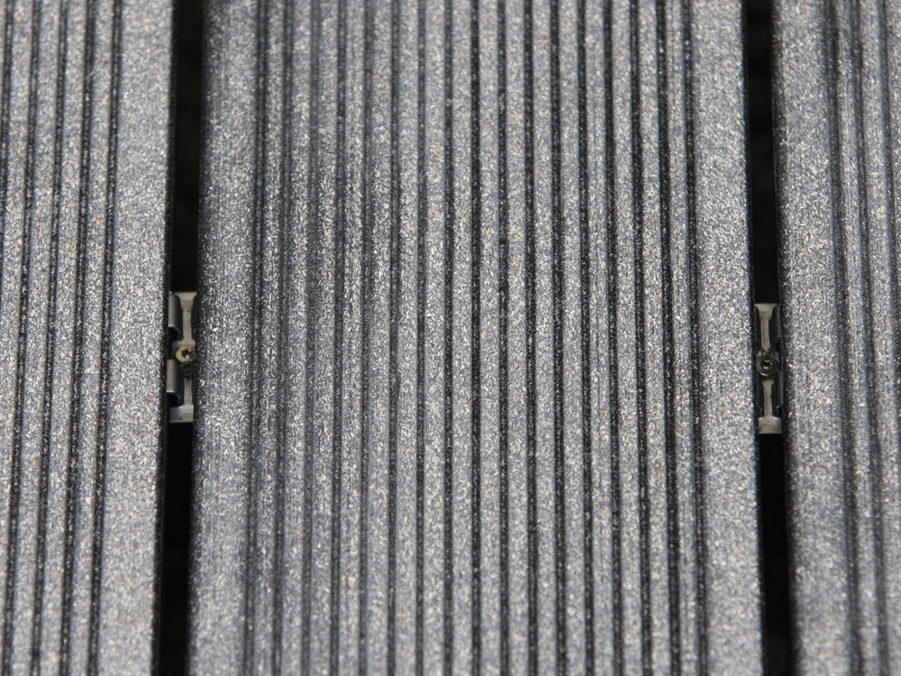 NATURinFORM WPC Montageklammerset V4A, je 100 Klammern und Schrauben, 4,2x20mm schwarz,mit Bit u. Verlegehilfe