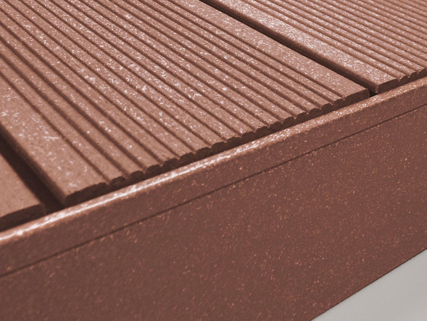 NATURinFORM Abdeckleiste/Kantbrett, braun, Oberseite fein geriffelt, gebürstet, 15x68 mm