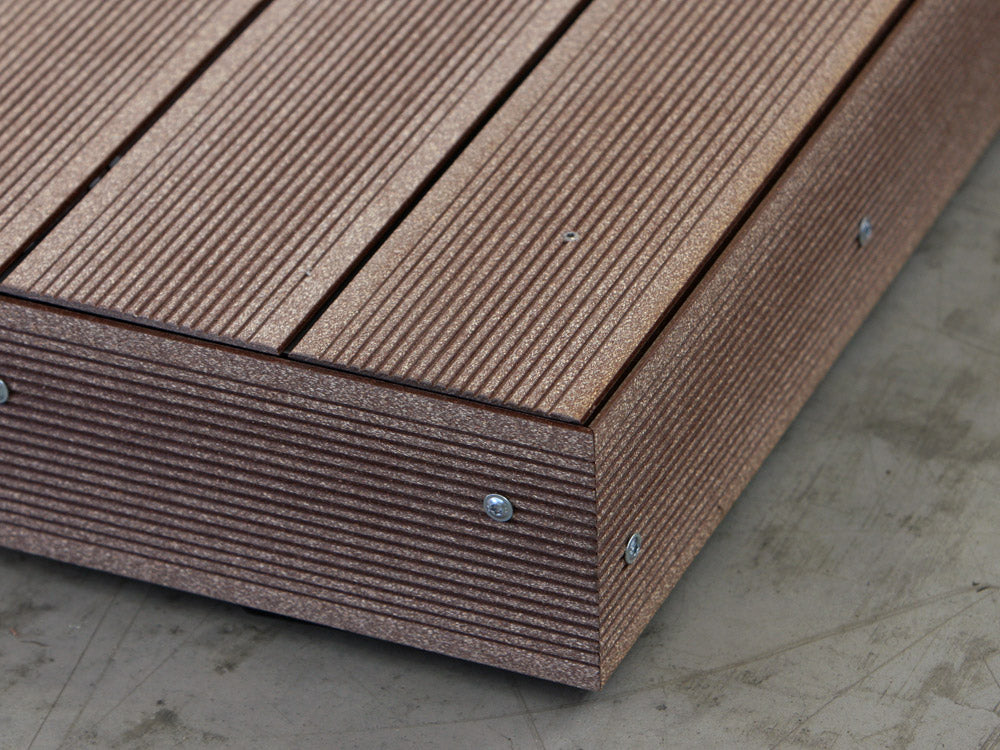 NATURinFORM Abdeckleiste/Kantbrett, schwarzbraun, Oberseite fein geriffelt, gebürstet, 15x68 mm