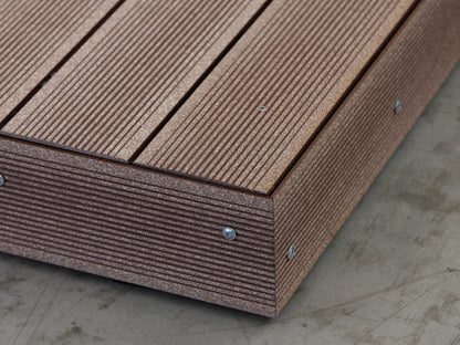 NATURinFORM Abdeckleiste/Kantbrett, schwarzbraun, Oberseite fein geriffelt, gebürstet, 15x68 mm