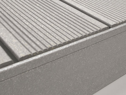 NATURinFORM Abdeckleiste/Kantbrett, grau, Oberseite fein geriffelt, gebürstet, 15x68 mm