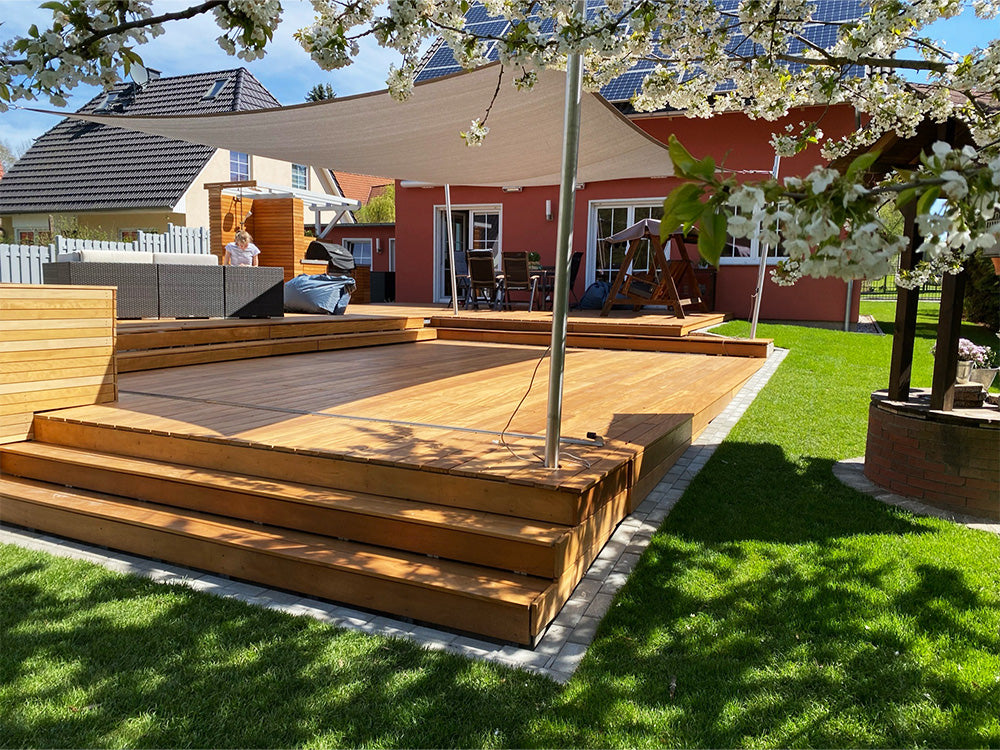 Garapa Terrassendielen, 21x145 mm, KD, glatt/glatt