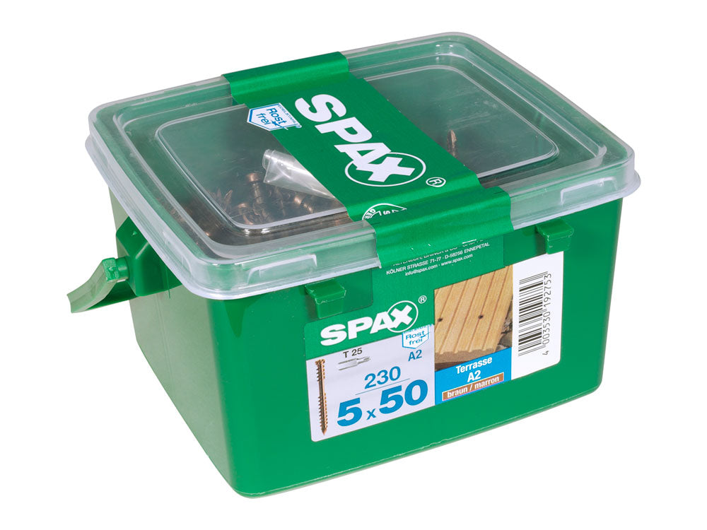 5x50 mm SPAX Terrassenschrauben A2, antik HKB, 230 Stück/ Paket