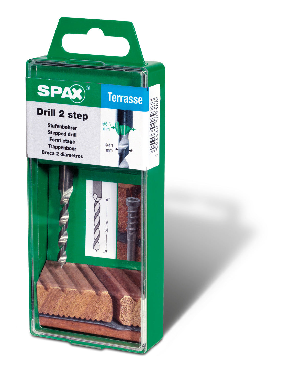 SPAX Stufenbohrer "Drill 2 Step", bohrt in zwei Stufen! (4,1 & 6,5 mm), perfekte Passform für den Schraubenkopf