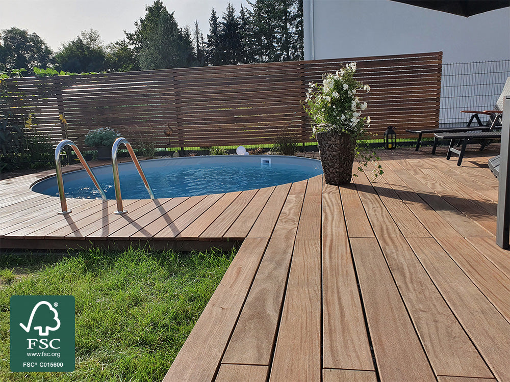 Cumaru Terrassendielen, 21×145mm, KD, glatt/glatt