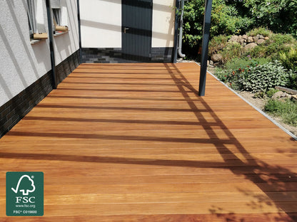 Cumaru Terrassendielen, 21×145mm, KD, glatt/glatt
