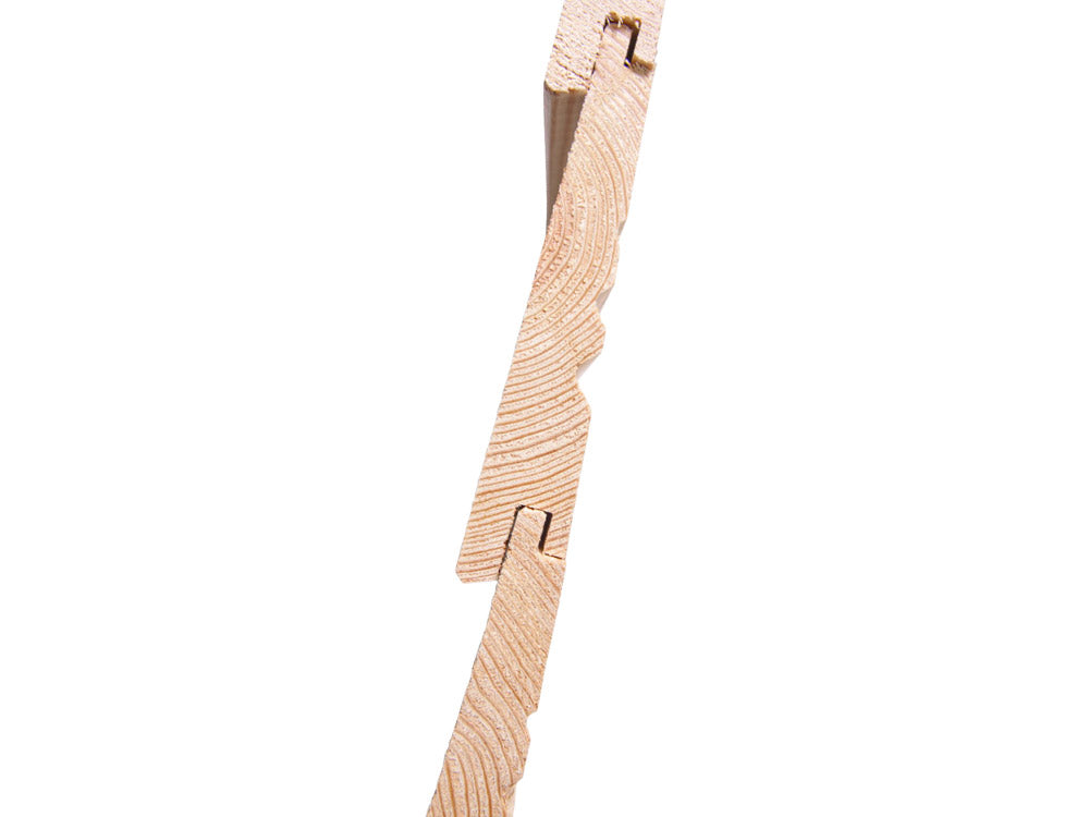 Sibirische Lärche Keilstülpschalung, 26x146 mm, KD, Sichtseite gehobelt, 4 Stk./Bund Deckbreite 134 mm