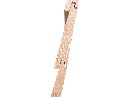 Sibirische Lärche Keilstülpschalung, 26x146 mm, KD, Sichtseite gehobelt, 4 Stk./Bund Deckbreite 134 mm