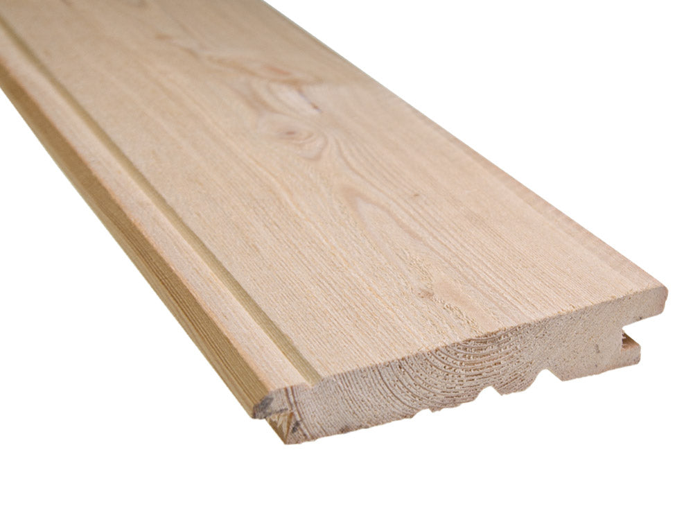 Sibirische Lärche Keilstülpschalung, 26×146mm, KD, Sichtseite sägerau, 4 Stk./Bund Deckbreite 134mm – Bild 5