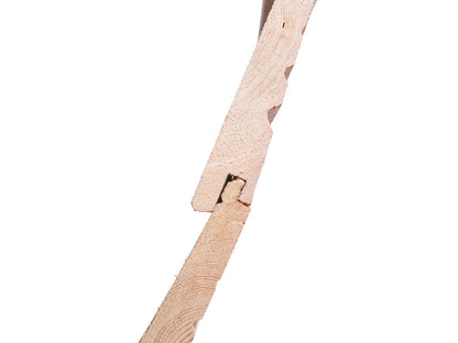 Sibirische Lärche Keilstülpschalung, 26x146 mm, KD, Sichtseite sägerau, 4 Stk./Bund Deckbreite 134 mm