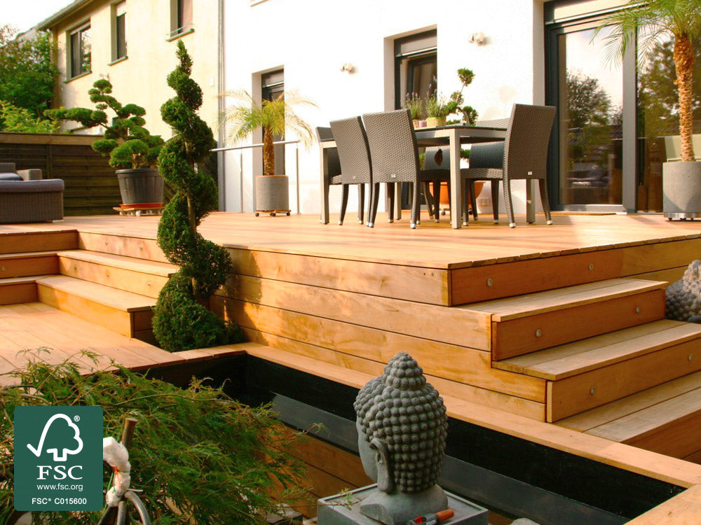 Garapa Terrassendielen, 21x145 mm, KD, glatt/glatt