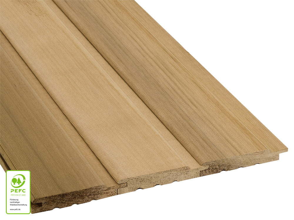 Red Cedar Softline-Saunaholz, 11x94 mm, unbehandelt, massiv