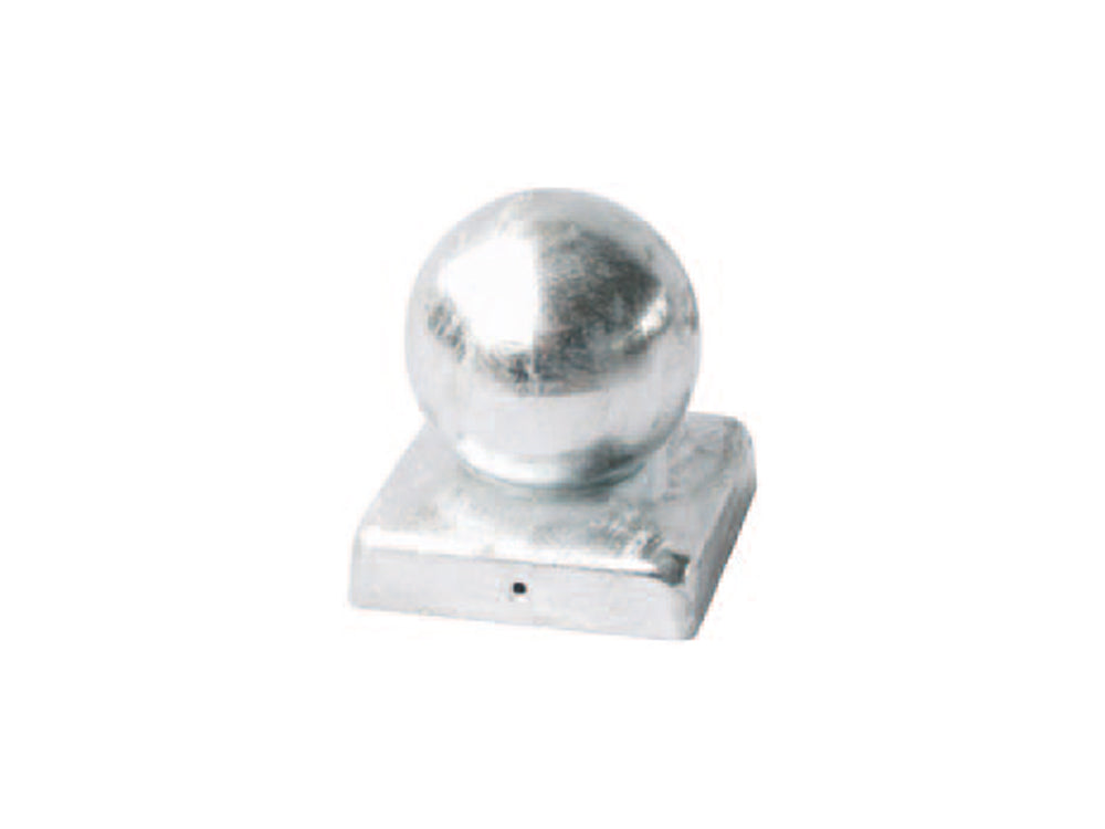 Pfostenkappe "Kugel", Stahl verzinkt, für 90x90 mm Pfosten