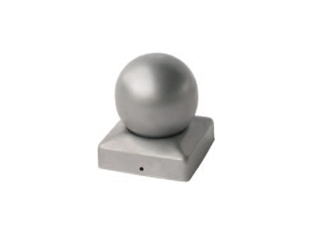 Pfostenkappe "Kugel", Edelstahl, für 90x90 mm Pfosten