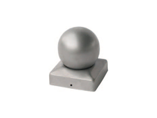 Pfostenkappe "Kugel", Edelstahl, für 90x90 mm Pfosten