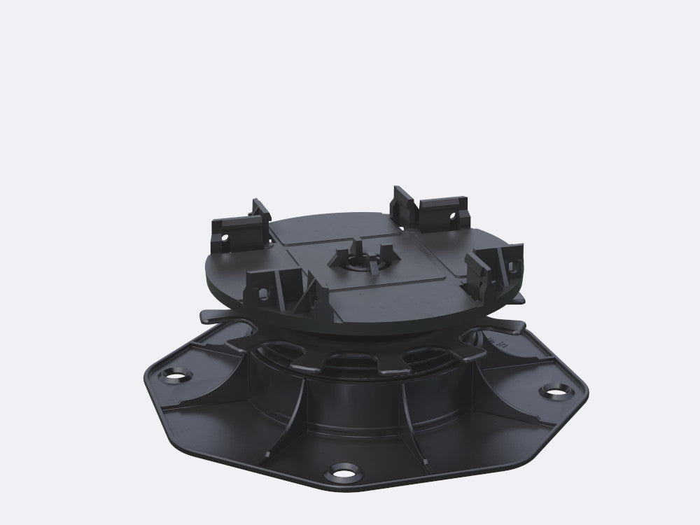 Karle & Rubner TERRACON Terrassenlager, CLIP, Polypropylen schwarz, Verstellbarkeit 3,5-7,0 cm