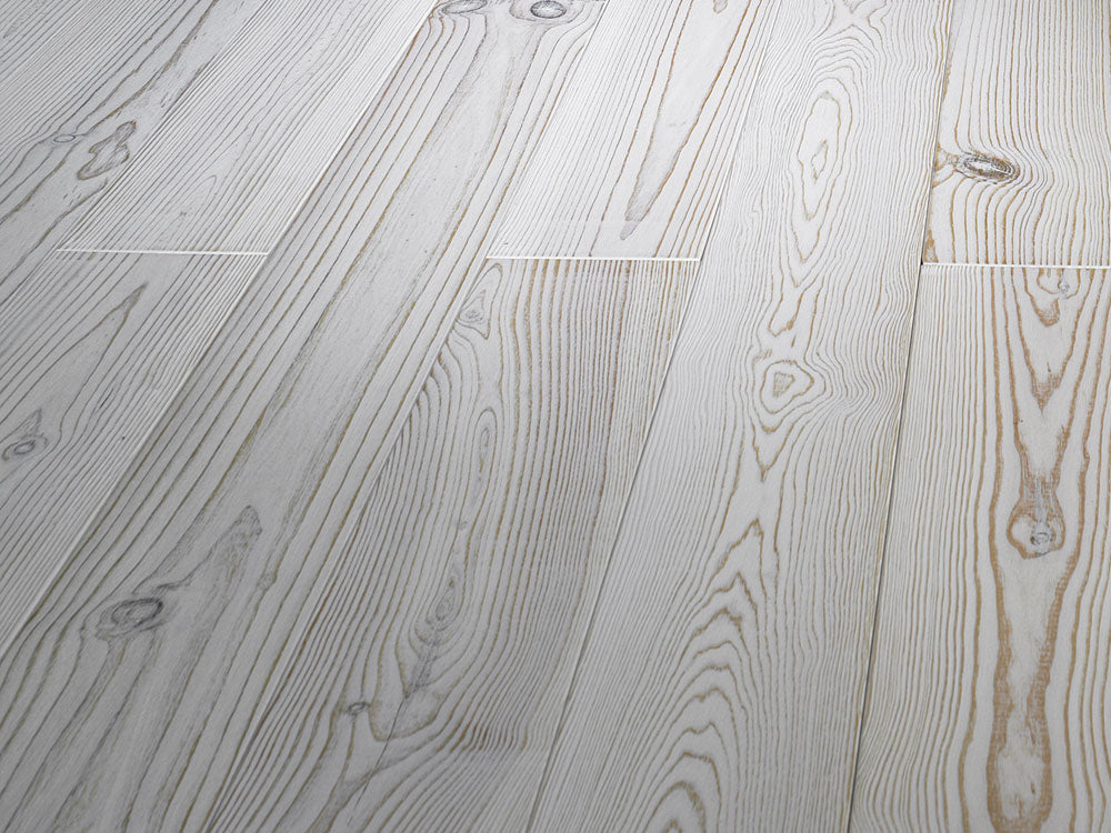 KAHRS Massivholzdielen, Seekiefer, 21×176mm, Natur, weiß naturgeölt, gebürstet rundum Nut & Feder, mit Microfase