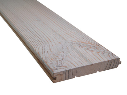 KAHRS Massivholzdielen, Seekiefer, 21×176mm, Natur, weiß naturgeölt, gebürstet rundum Nut & Feder, mit Microfase