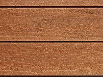 18x103 mm NATURinFORM WPC Fassadenprofil, "Die Gestaltende XL", mit Holzmaserung, leicht gebürstet, bernsteinbraun, Deckmaß: 99mm