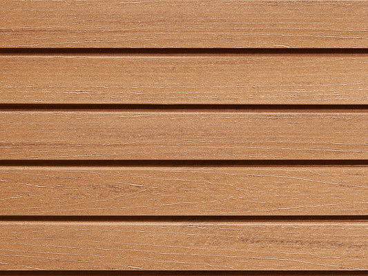 18x70 mm NATURinFORM WPC Fassadenprofil, "Die Gestaltende small", mit Holzmaserung, leicht gebürstet, eichenbraun, Deckmaß: 66mm
