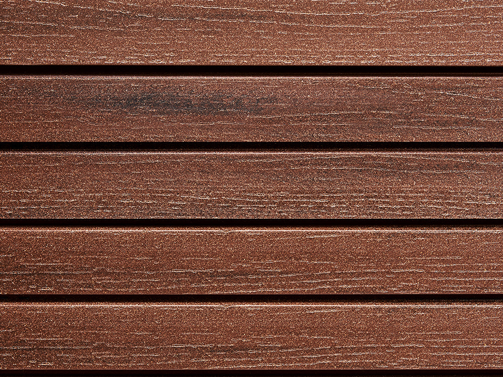 18x70 mm NATURinFORM WPC Fassadenprofil, "Die Gestaltende small", mit Holzmaserung, leicht gebürstet, kastanienbraun, Deckmaß: 66mm