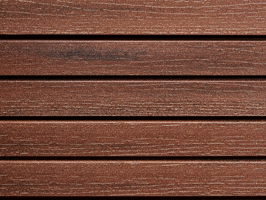 18x70 mm NATURinFORM WPC Fassadenprofil, "Die Gestaltende small", mit Holzmaserung, leicht gebürstet, kastanienbraun, Deckmaß: 66mm