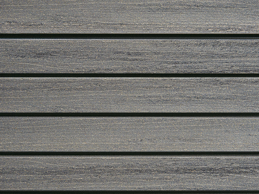 18x70 mm NATURinFORM WPC Fassadenprofil, "Die Gestaltende small", mit Holzmaserung, leicht gebürstet, graphitgrau, Deckmaß: 66mm