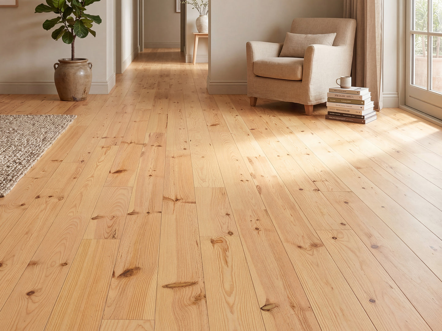 KAHRS Massivholzdielen, Seekiefer, 21x176 mm, Natur, naturgeölt, mit Microfase Deckbreite 170 mm