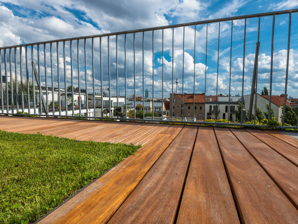 Cumaru Terrassendielen, 25x145mm, KD, glatt/glatt