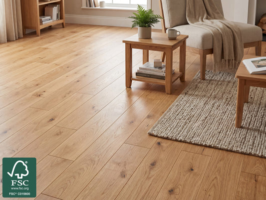 KAHRS Massivholzdielen, Eiche, 20x200x500-2200 mm, braun gespachtelt, WOCA endgeölt natur,