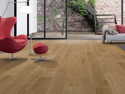 KAHRS Parkett Eiche "Upscale" Natur, naturgeölt, gebürstet, Nut & Feder, 14/3x190x1900 mm, 2,890 m² / VE