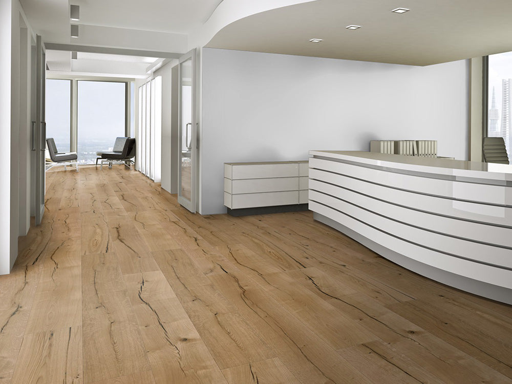 KAHRS Parkett Eiche XL "Wild Brush" Rustikal, naturgeölt, tief gebürstet, Klick, 15/4×260×2200mm, 1 Paket = 3,432 m²