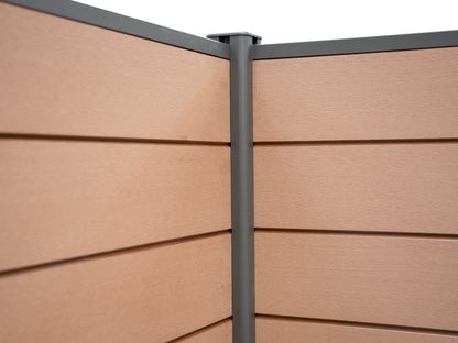KAHRS WPC Zaunbretter, 20×161mm, Serie: "Lübeck", Braun, mit Nut & Feder