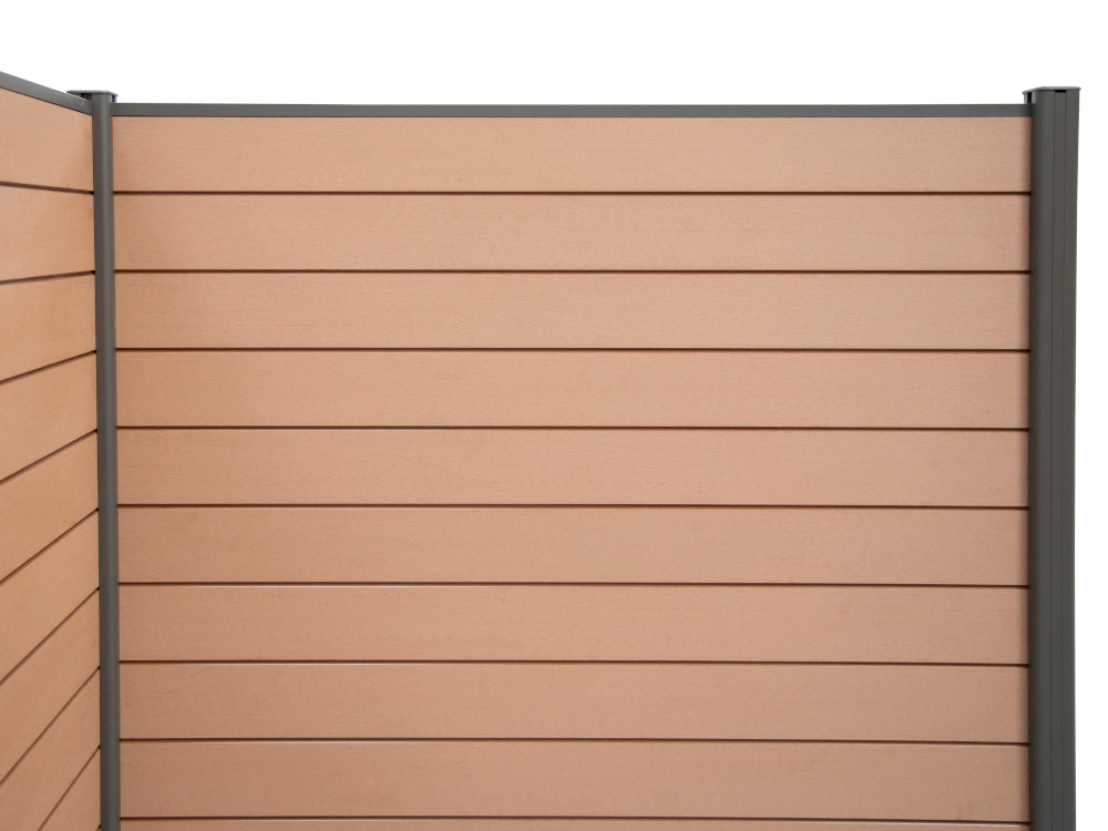 KAHRS WPC Zaunbretter, 20×161mm, Serie: "Lübeck", Braun, mit Nut & Feder