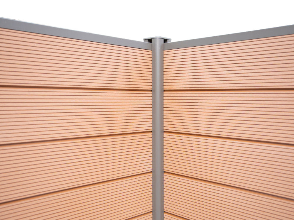 KAHRS WPC Zaunbretter, 20×161mm, Serie: "Lübeck", Braun, mit Nut & Feder
