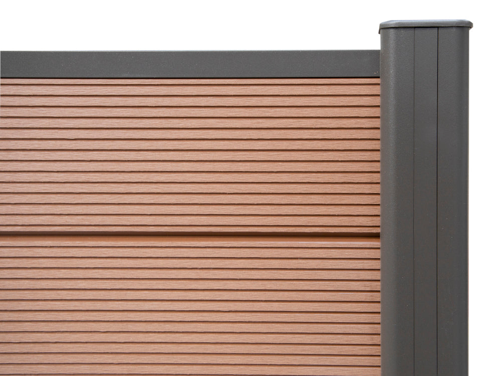 KAHRS WPC Zaunbretter, 20×161mm, Serie: "Lübeck", Braun, mit Nut & Feder