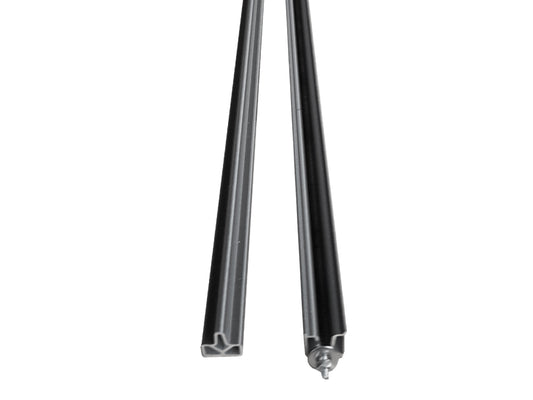 KAHRS WPC Zaun Start- & Endleisten-Set "Lübeck", Alu-Abschlussleisten 1,74m , Anthrazit/Graubraun inkl. Schrauben
