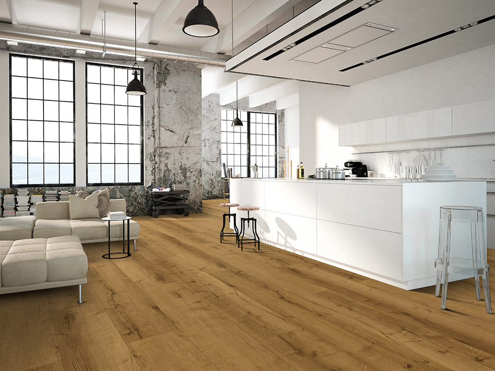 Designboden "Grand Solid" Rigid SPC, 6×240×1524mm, Eiche Natur, inkl. 1,0mm Kork-Trittschall, 2,19 m² / VE – Bild 4