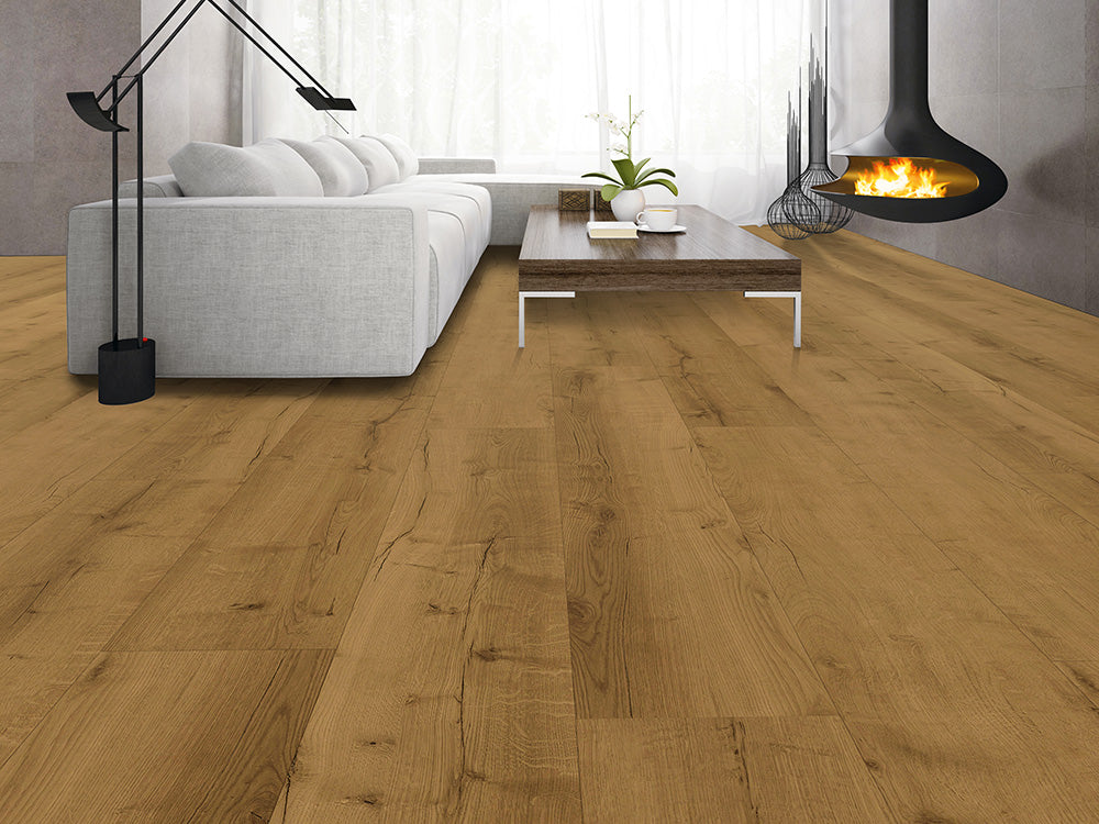Designboden "Grand Solid" Rigid SPC, 6×240×1524mm, Eiche Natur, inkl. 1,0mm Kork-Trittschall, 2,19 m² / VE – Bild 7