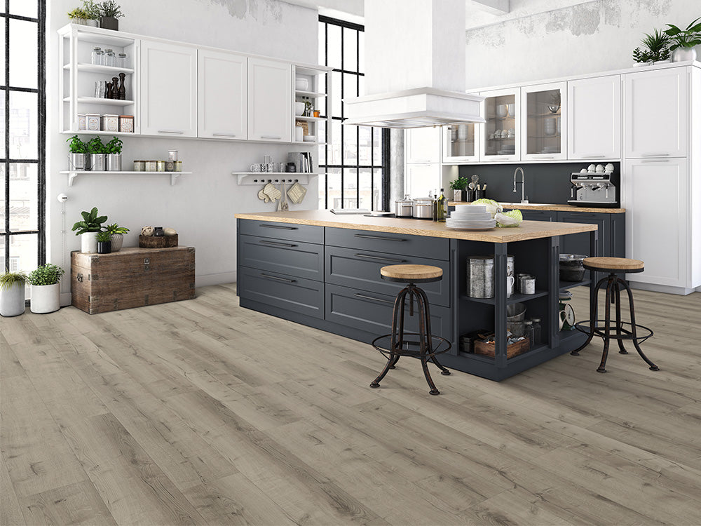 Designboden "Grand Solid" Rigid SPC, 6×240×1524mm, Eiche Grau, inkl. 1,0mm Kork-Trittschall, 2,19 m² / VE – Bild 7