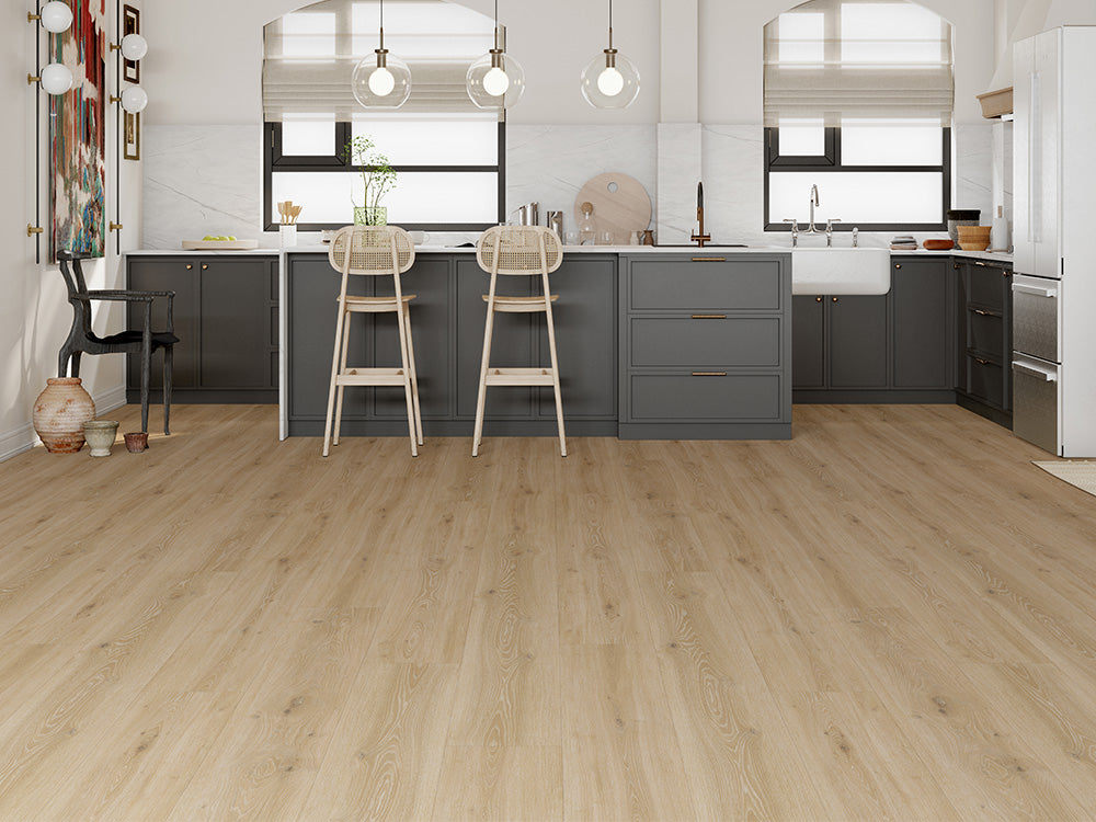 Designboden "Grand Solid" Rigid SPC, 6×240×1524mm, Eiche Floral, inkl. 1,0mm Kork-Trittschall, 2,19 m² / VE – Bild 4