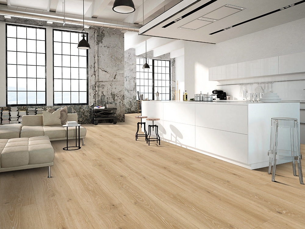 Designboden "Grand Solid" Rigid SPC, 6×240×1524mm, Eiche Floral, inkl. 1,0mm Kork-Trittschall, 2,19 m² / VE – Bild 5