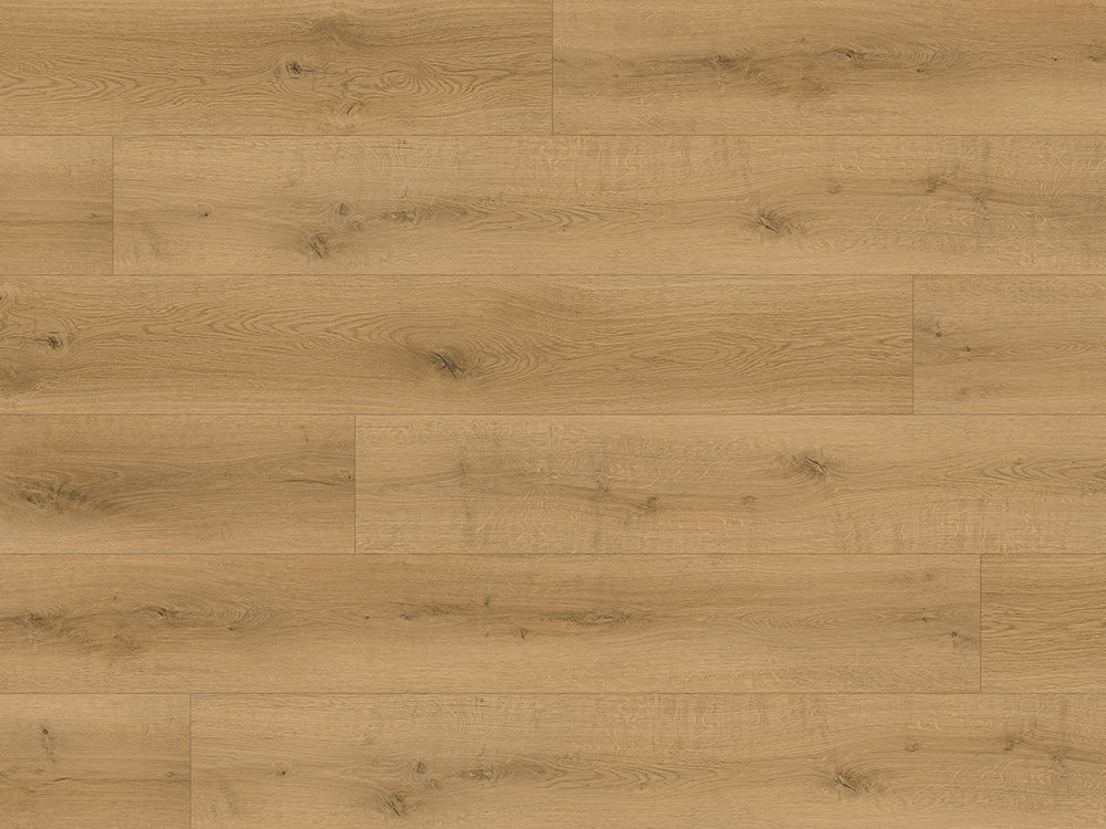 Hybridboden "Silent Step" LVT+EPC, 7,5x229x1830mm Eiche Natur, inkl. 1,5 mm Kork-Trittschall, Nutzschicht 0,55 mm, Nutzungsklasse 23/33, 2,51 m² / VE