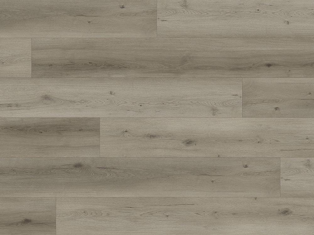 Hybridboden "Silent Step" LVT+EPC, 7,5x229x1830mm Eiche Dunkelgrau, inkl. 1,5 mm Kork-Trittschall, Nutzschicht 0,55 mm, Nutzungsklasse 23/33, 2,51 m² / VE