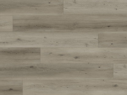 Hybridboden "Silent Step" LVT+EPC, 7,5x229x1830mm Eiche Dunkelgrau, inkl. 1,5 mm Kork-Trittschall, Nutzschicht 0,55 mm, Nutzungsklasse 23/33, 2,51 m² / VE
