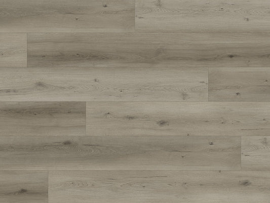 Hybridboden "Silent Step" LVT+EPC, 7,5x229x1830mm Eiche Dunkelgrau, inkl. 1,5 mm Kork-Trittschall, Nutzschicht 0,55 mm, Nutzungsklasse 23/33, 2,51 m² / VE