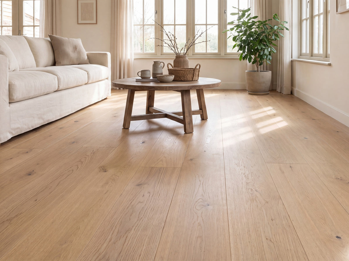 KAHRS Parkett Eiche XL "Timeless" Naturell, invisible geölt, gebürstet, Klick, 15/4x260x2200 mm, 2,288 m² / VE
