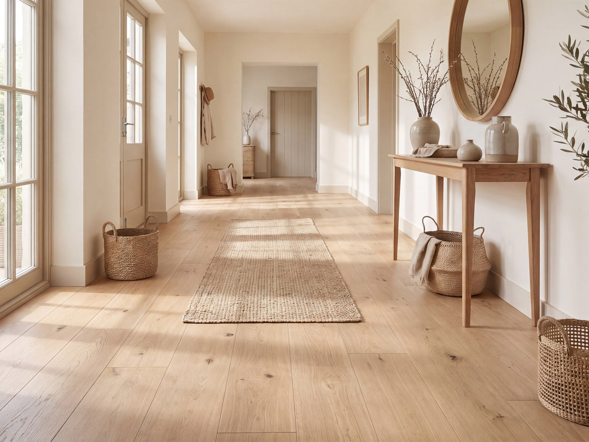 KAHRS Parkett Eiche XL "Timeless" Naturell, invisible geölt, gebürstet, Klick, 15/4x260x2200 mm, 2,288 m² / VE